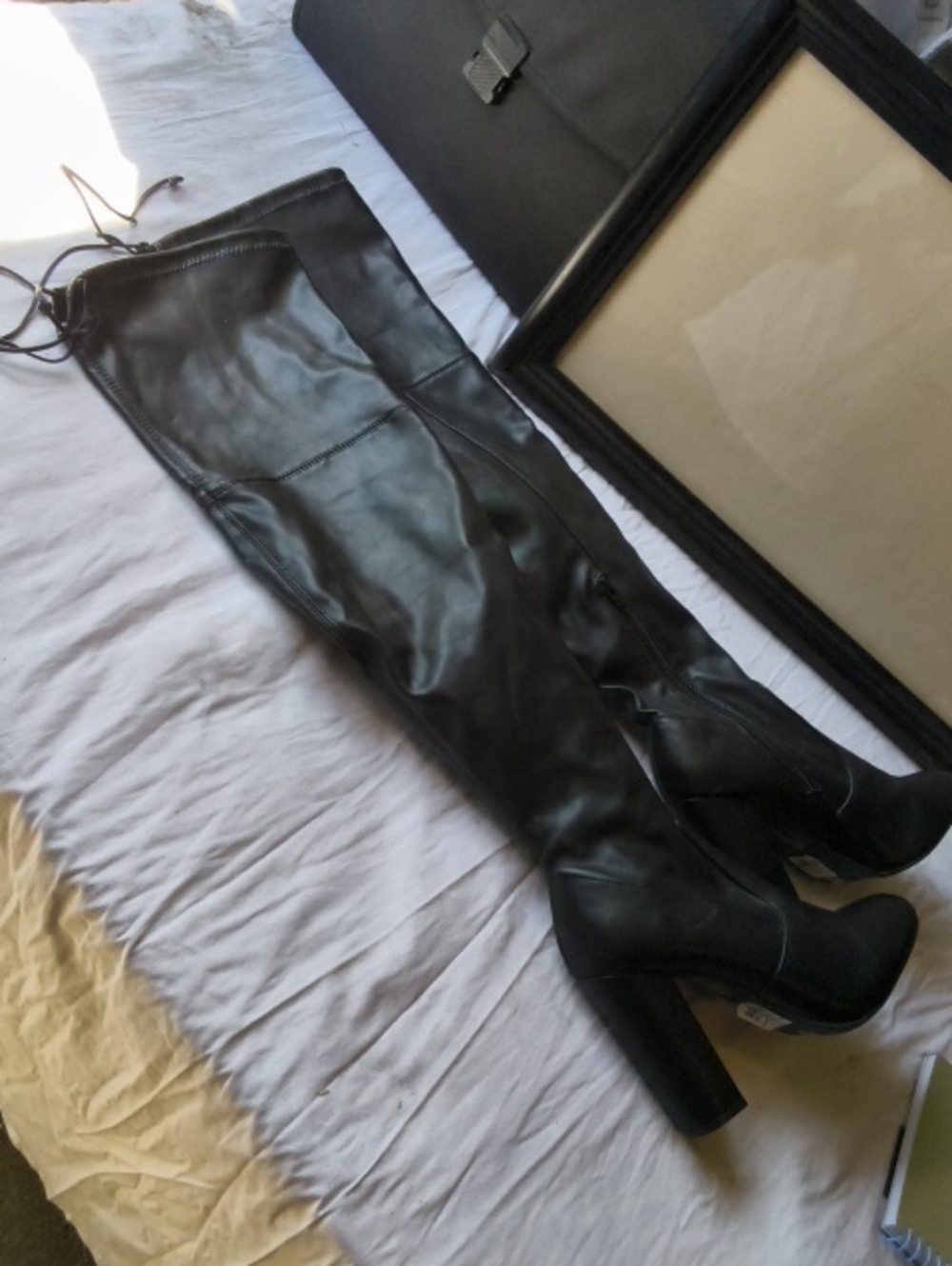Classic Black Over-the-Knee Women's Boots Size 7